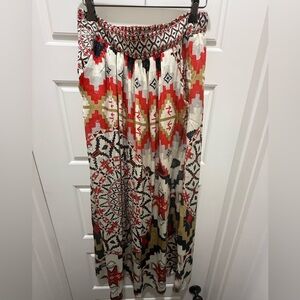 Desigual. Aztec Print Maxi Skirt. Size 6.